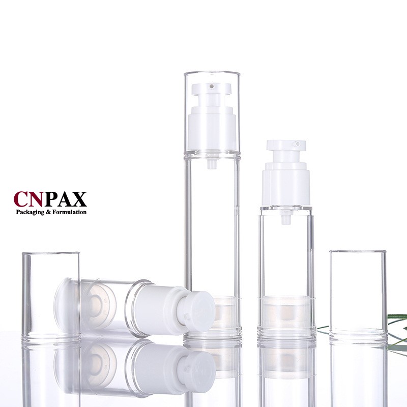 clear airless bottles