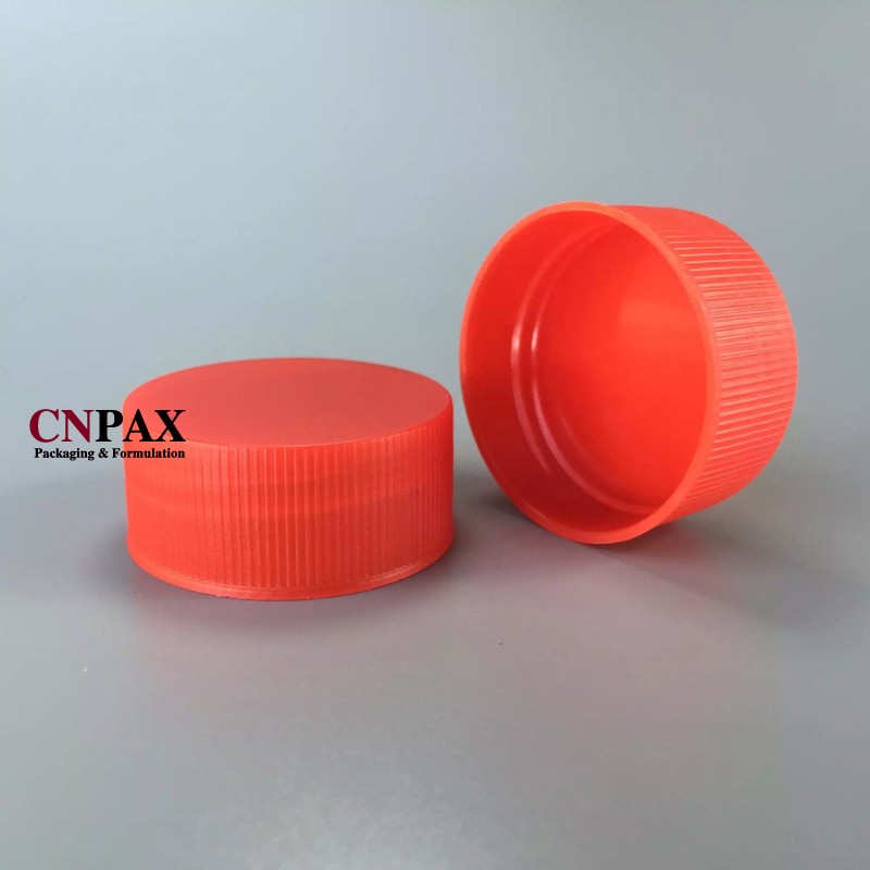 38 mm ribbed plastic screw caps