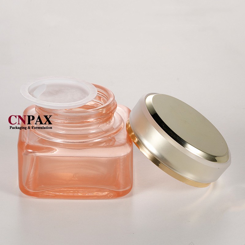 skin care cream glass jars