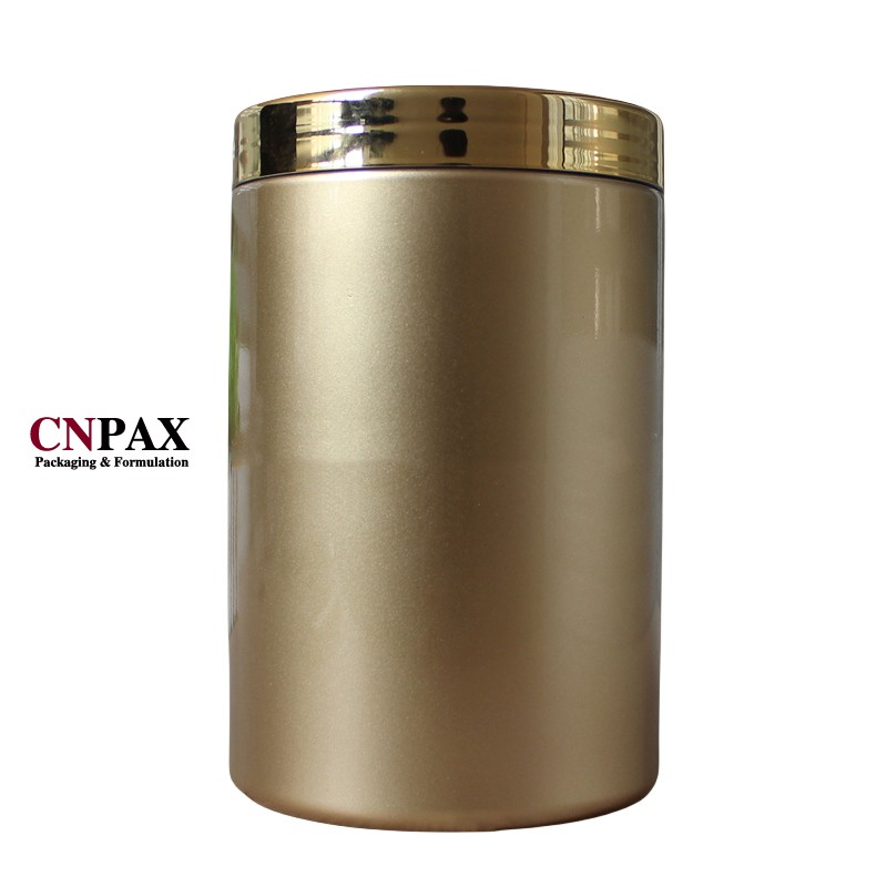 gold plastic jar packaging storage container