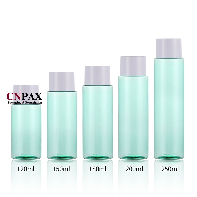 cylinder round PET plastic bottles