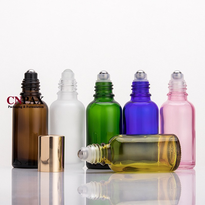 frosted matte Glass Roller Bottles