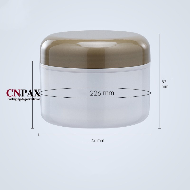 round plastic cream jar