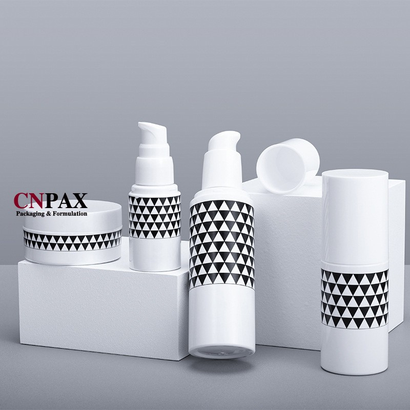 skin care bottle and jar packaging set