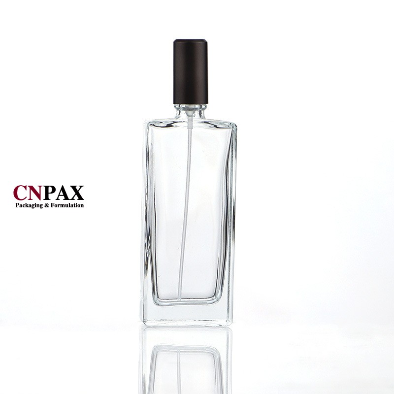 clear square glass perfume bottles