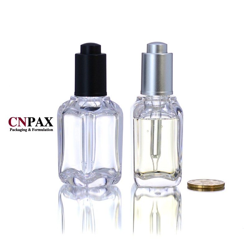 15 ml serum essential oil silver dropper bottles