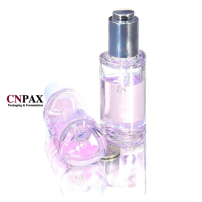 heavy wall serum bottle silver pipette dropper