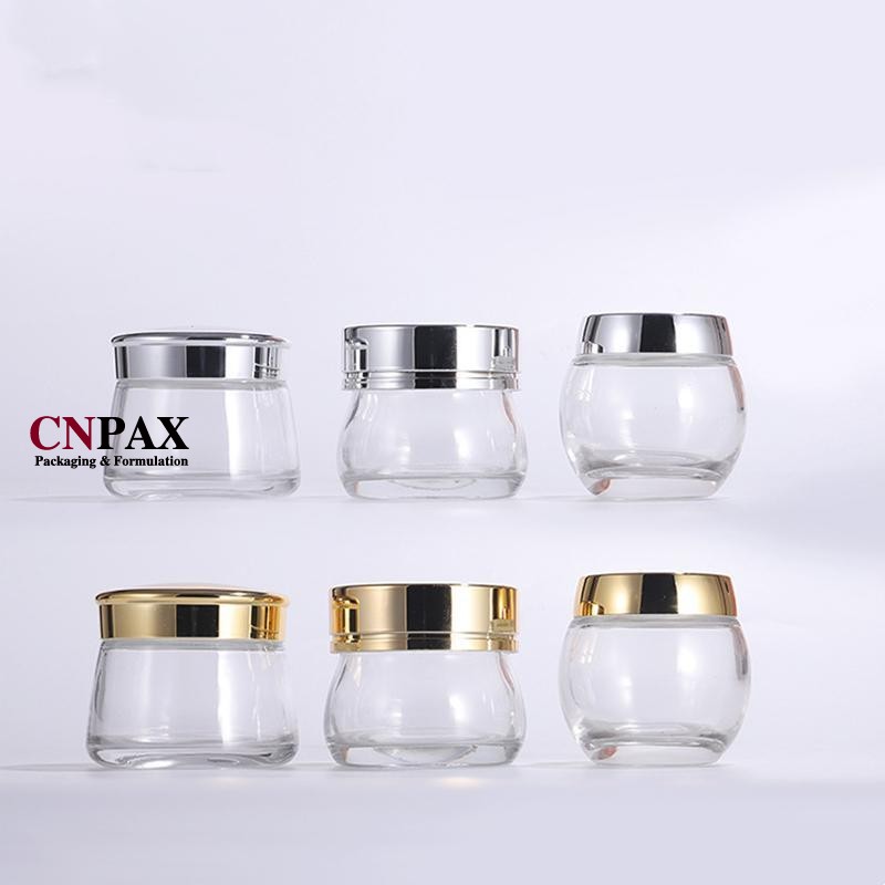 creative glass cream jars