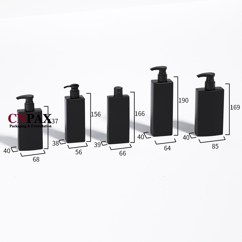 200 ml 450 ml flat square HDPE plastic bottles