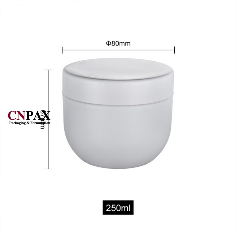 round plastic cream jar