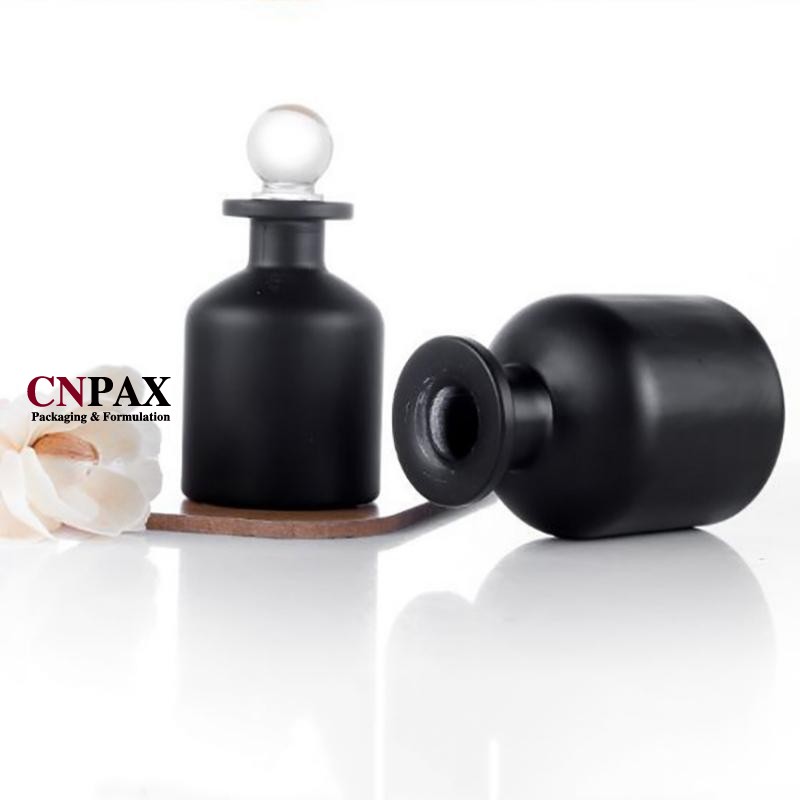 matte black boston round diffuser bottles