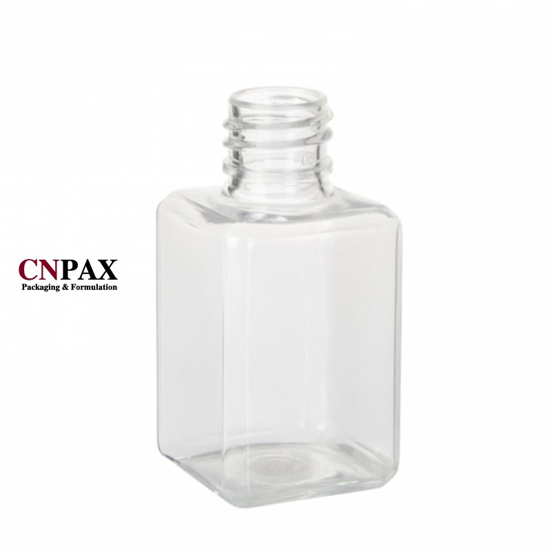 18-410 square plastic bottle container travel size