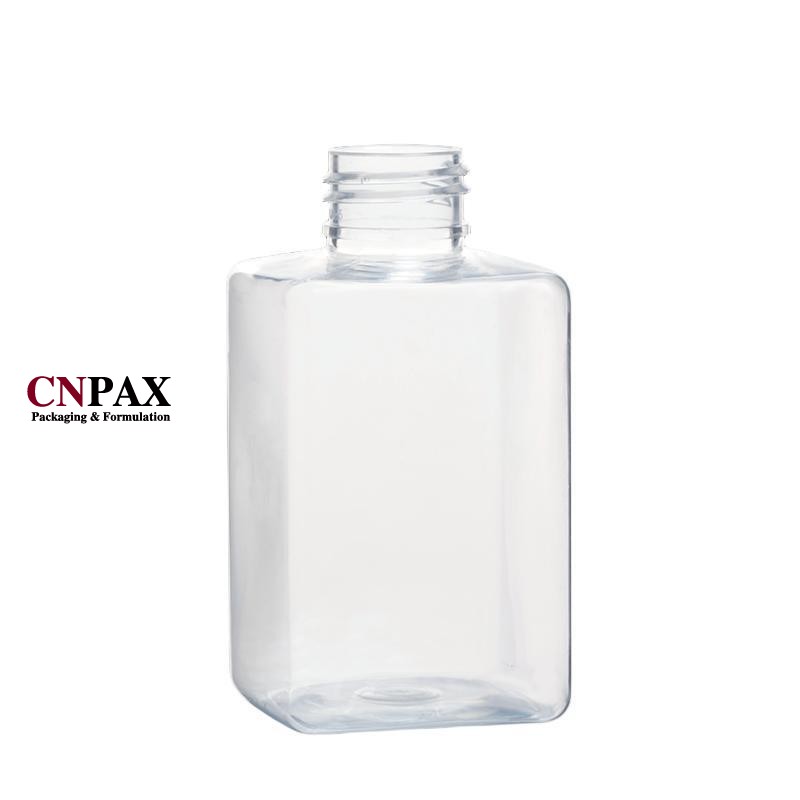 150ml squatty plastic square bottles