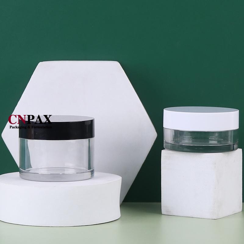 black lid white lid for plastic cream jar