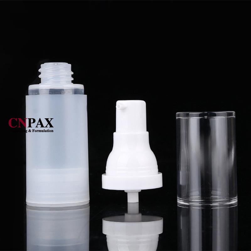 15ml 30ml 50ml clear frosted matte airless bottles