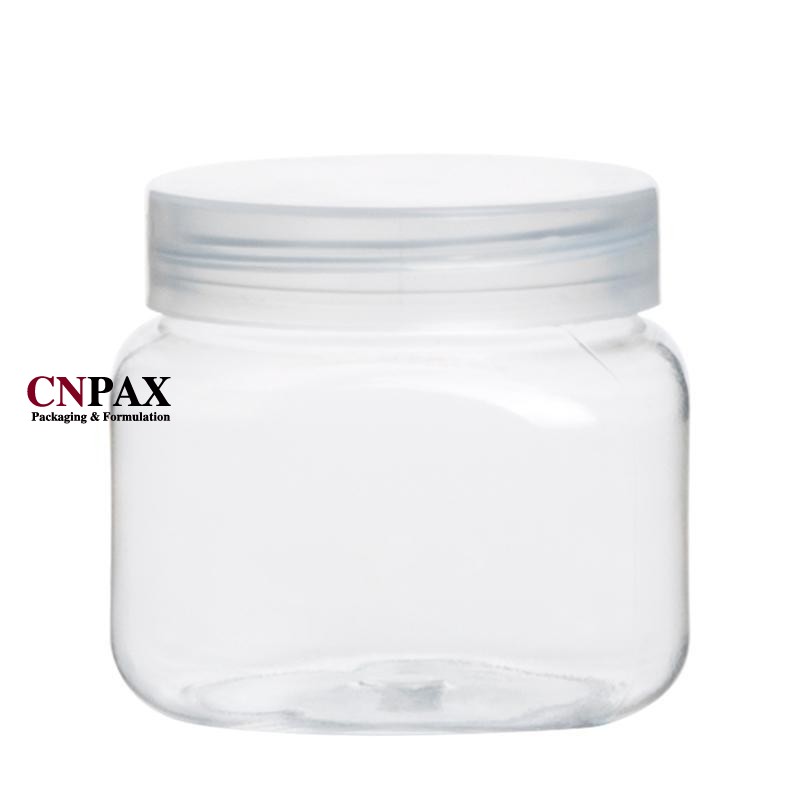 90 ml 3 fl oz. plastic square jar container