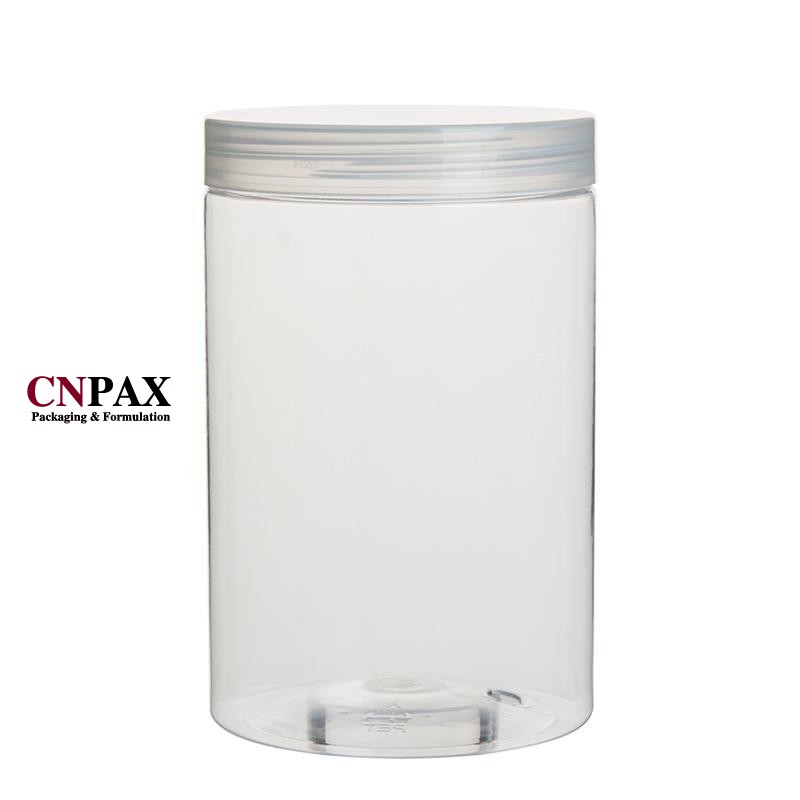750 ml 25 fl oz wide mouth plastic storage jar with plastic screw cap