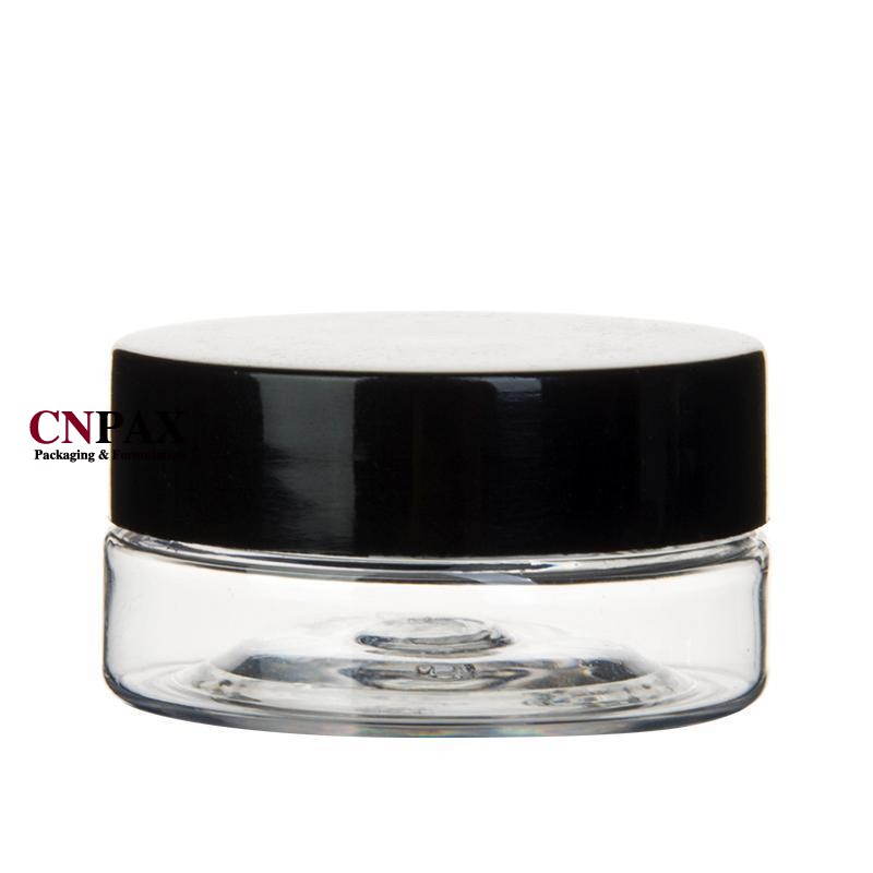 mini cream jar container low profile 8ml plastic cream jar