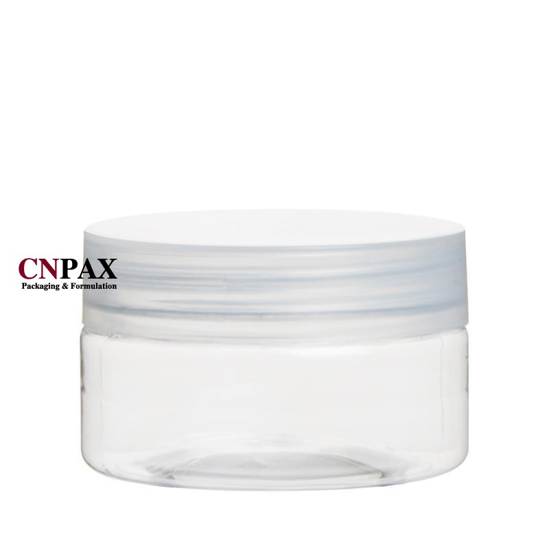 63 mm neck low profile PET plastic cream jar
