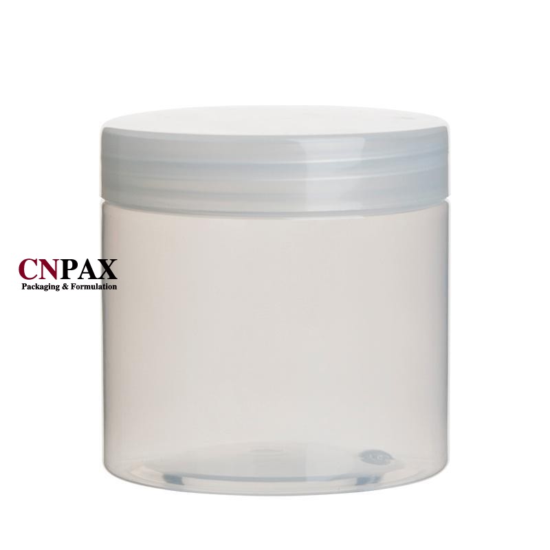 200 ml 6.7 oz clear frosted matte PET plastic jar container