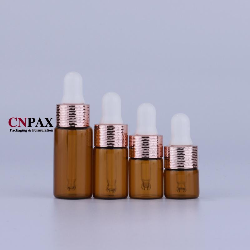 mini glass vials with dropper essential oil sample bottles