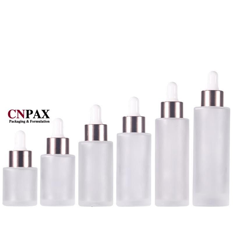 clear frosted matte glass dropper bottles in stock