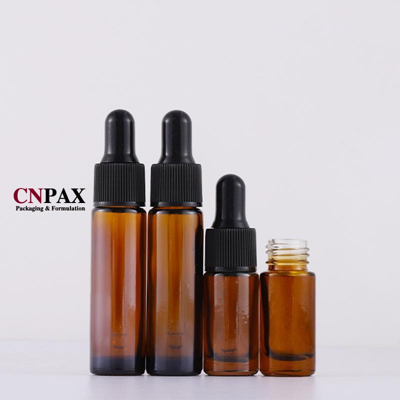 5ml 10ml amber glass dropper vials in stock